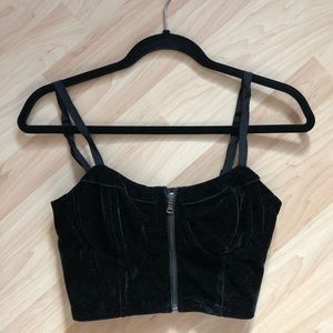 Velvet Crop Top